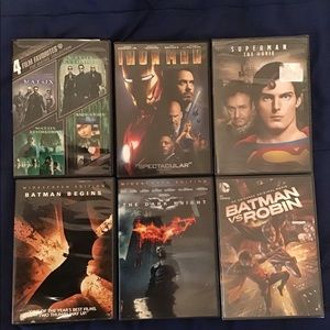 Superhero dvd lot Batman, Superman, Ironman, Matrix
